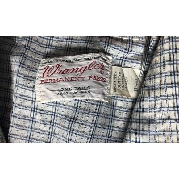 Wrangler Permanent Press Long Tails Single Needle Tailoring Long Sleeve XXL - Picture 4 of 13